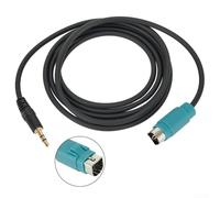 Gettimore Alpine Full Speed Aux Cavo adattatore jack 3,5 mm | Sostituisce il cavo KCE-236B, dotato di connettore a forma di D per unità di testa Alpine dal 2008 in poi