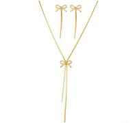 Gettimore Arco e orecchini gioielli Set in acciaio inox arco e orecchino | acciaio inossidabile, resistente all'ossidazione, finitura argento elegante, pelle sicura, lucentezza di lunga durata