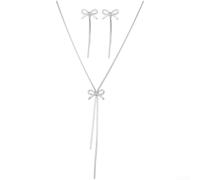 Gettimore Arco e orecchini gioielli Set in acciaio inox arco e orecchino | acciaio inossidabile, resistente all'ossidazione, finitura argento elegante, pelle sicura, lucentezza di lunga durata