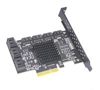 Gettimore ASM1166 per scheda di espansione PCIE 6 porte per SATA 3.0 Adattatore x4/x8/x16 Slot and Play per Windows Ubuntu Synology