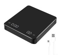 Gettimore Bilancia digitale intelligente con cronometraggio automatico per caffè, capacità 3 kg, con espresso e versamento manuale sulla birra, nero