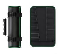 Gettimore Borsa arrotolabile multi-tasca per utensili manuali automobilistici, in tessuto Oxford impermeabile, organizer per punte da trapano, colore nero (aggiornato a 16 slot)