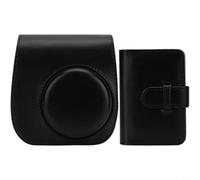 Gettimore Borsa per fotocamera istantanea e album fotografico per Fujifilm 11 8 9 12 PU Materiale compatto Carry e organizzatore di memoria (nero)
