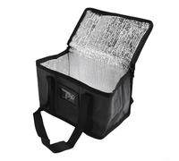 Gettimore Borsa termica per la consegna degli alimenti con esterno Oxford impermeabile e interno in foglio di alluminio, trasportatore termico per pizza da asporto per mantenere i pasti caldi o freddi