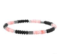 Gettimore Bracciale elastico in pietra naturale, 19 cm, per zebra diaspro naturale