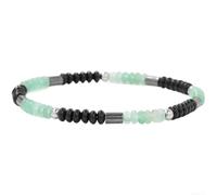 Gettimore Bracciale elastico in pietra naturale, 19 cm, per zebra diaspro naturale