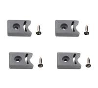 Gettimore Carrucola per porta della doccia, in gomma, per paraurti superiore e inferiore, confezione da 4, blocchi di plastica per il posizionamento delle porte scorrevoli, 25 mm x 18 mm x 7 mm