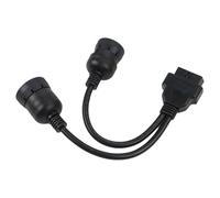 Gettimore Cavo adattatore per camion a 6 pin J1708 e 9 pin J1939 a OBDII 16 pin femmina, compatibile con Mack, Kenworth, WestStar, per gatto, lunghezza 30 cm, per nero