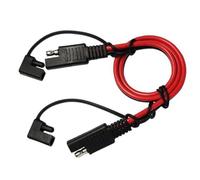 Gettimore Cavo di prolunga SAE a SAE 14AWG, resistente filo di rame puro per pannelli solari, moto, camper e tosaerba, tappo antipolvere impermeabile, classificato SPT-2, 05 m/1 m/2 m (nero + rosso)