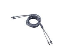 Gettimore Cavo di ricarica Ethernet e Usb-C 2-in-1 per Starlink Mini, erogazione di potenza 10A e trasmissione dati 1000Mbps, cavo grigio impermeabile per fuori