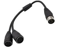 Gettimore Cavo splitter audio a 8 pin, 30 cm, in ABS maschio a doppia femmina, per presa stereo autoradio