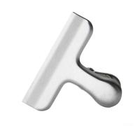 Gettimore Clip per sacchetti di patatine fritte, in acciaio inox, confezione da 8, per la conservazione degli alimenti, in metallo argentato, sigillanti per snack con forte presa a molla, 7,2 x 6,5 cm