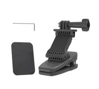 Gettimore Clip per zaino per DJI Action 5Pro e Insta360 X5, supporto estensibile in ABS con staffa a sgancio rapido, accessorio compatto per fotocamera esterna (nero)