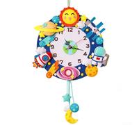 Gettimore Coinvolgente DIY Cartoon Clock Fun Handmade Wall Decor per bambini Learning Space (E)