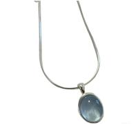 Gettimore Collana con ciondolo geometrico in lega di zinco stile coreano | Elegante ciondolo con pietre preziose, geometria a forma di U, struttura in lega di zinco, vestibilità regolabile