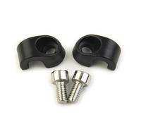 Gettimore Confezione da 2 morsetti guida per cavo del freno della forcella della bicicletta, forcella anteriore, tubo di routing ABS + acciaio, nero, 3 g ciascuno