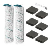 Gettimore Confezione da 2 spazzole a rullo e 6 filtri per Leifheit Regulus Aqua PowerVac, parti di ricambio per pulitore a umido senza fili LH11914 LH11923