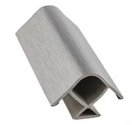 Gettimore Connettore per base in alluminio e plastica, colore argento, per pannelli di zoccolo della cucina e mobili con transizioni di battiscopa, design angolare a 90° (90°-10 cm)