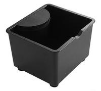 Gettimore Contenitore compatto per macinatura del caffè per macchine espresso, robusto ABS Knock Box per la distribuzione e la compressione del terreno, contenitore salvaspazio nero, 12 x 11 x 8,5 cm