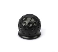 Gettimore Copertura a sfera per rimorchio in PVC morbido, 50 mm, tappo nero per gancio di traino per roulotte per camion e semirimorchi, manicotto protettivo resistente alle intemperie (nero)