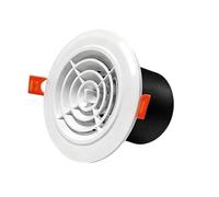 Gettimore Copertura regolabile in ABS da parete e soffitto, 75 mm, 100 mm, griglia di scarico per condotti dell'aria condizionata, clip a molla sicura, colore bianco, 100 mm rotante