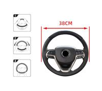 Gettimore Coprivolante vintage in pelle goffrata, design elastico antiscivolo, adatto per ruote auto da 37-38 cm, rosso vino, uso quattro stagioni