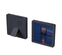Gettimore Cornice musicale registrabile con Bluetooth e slot per schede TF, retro magnetico e supporto integrato, batteria da 450 mAh, per foto fai da te, grigio scuro