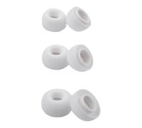 Gettimore Cuscinetti di ricambio in schiuma di silicone per AirPods Pro 3, morbidi cuscinetti isolanti dal rumore, taglie S/M/L per una vestibilità sicura, nero e bianco