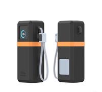 Gettimore Custodia in silicone antiscivolo per Ugreen 200 W Power Bank 25000 mAh, custodia protettiva con presa sicura, per guscio slim fit per uso esterno grigio (nero)