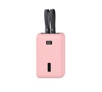 Gettimore Custodia protettiva in silicone per Anker Zolo 20000 mAh Power Bank - Slim Fit Hard Shell Guard per 45 W Max Travel Battery Drop Proof Skin Rosa
