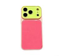 Gettimore Custodia vibrante per telefono bicolore per Pro con schermo per obiettivo fotocamera migliorato, retro rigido in ABS preciso, rosa per rosso (per 13 rosa rosso)