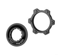 Gettimore Disco a 6 bulloni per adattatore ROTOR per mozzi di blocco centrale, convertitore anello di bloccaggio in alluminio 6061 lavorato (B-nero)