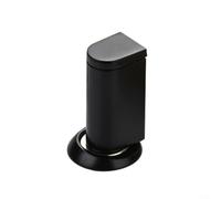 Gettimore Fermaporta magnetico nascosto per fermaporta a pavimento, resistente al vento, con adesivo e fissaggio a vite, sicuro per porta soggiorno, corridoio, nero opaco (nero opaco)