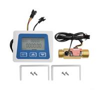 Gettimore Flussometro LCD di Digital con l'esposizione della temperatura, regolatore quantitativo ed il sensore per la misura liquida industriale