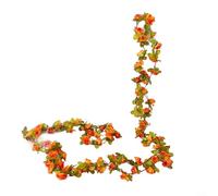 Gettimore Ghirlanda di fiori artificiali in seta con peonia, 2,5 m, decorazione per la casa, cerimonia nuziale, feste, sfondo, recinzione, viola (tramonto)