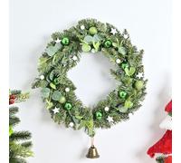 Gettimore Ghirlanda di Natale con campanella di canne di Natale, decorazione per ghirlande di Natale