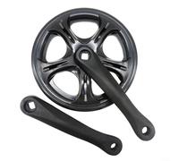 Gettimore Guarnitura per bicicletta pieghevole a velocità singola da 170 mm, 40-52 denti, con foro quadrato, guarnitura in lega nera, con protezione catena (40T)