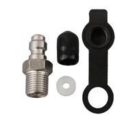 Gettimore Kit di accoppiamento rapido pneumatico in acciaio inossidabile per adattatore maschio M10x1 da 8 mm, filettatura 1/8 NPT 1/8 BSPP, collegamento aria senza perdite con tappo antipolvere