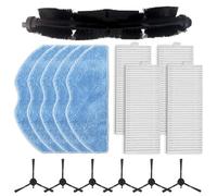 Gettimore Kit di ricambio per Tefal aspirapolvere X-Plorer Serie 75 S+ RG8597W, 1 spazzola principale + 4 filtri + 5 panni + 6 spazzole laterali