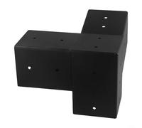 Gettimore Kit di staffe per pergola inclinata, rivestimento antiruggine regolabile a 3 vie, montaggio a parete per pali in legno 4x4 struttura esterna (sinistra 15°)