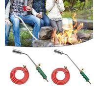 Gettimore Kit per lanciafiamme con interruttore singolo, ugello in acciaio inox da 40 cm/50 cm per bruciare i peli di maiale, cucina all'aperto e progetti di riscaldamento, include tubo in gomma