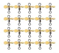 Gettimore Lame per elica da pesca, 10/20 pezzi, per esche fai da te, in metallo, progettate per migliorare il movimento dell'acqua e il successo della pesca (20 pezzi, oro, L)