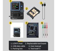 Gettimore LCR-P1 Tester per transistor Diodo Triodo Resistenza Meter con ESR e decodifica del segnale a infrarossi, per NPN PNP MOSFET