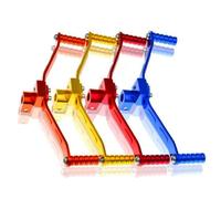 Gettimore Leva del cambio a doppia leva del cambio in alluminio CNC, per modifica moto, design leggero trattato termicamente, compatibile con rosso, blu, oro, nero e rosso