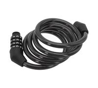 Gettimore Lucchetto portatile per bicicletta, 1,2 m, con filo di acciaio e rivestimento in PVC, testa di bloccaggio in lega di zinco, antifurto per mountain bike e bici da strada