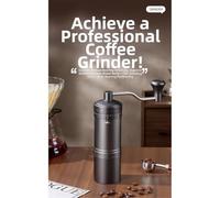 Gettimore Macinacaffè manuale manuale con macina in acciaio inox, portatile, per campeggio, escursionismo, viaggi, compatibile con espresso a goccia francese