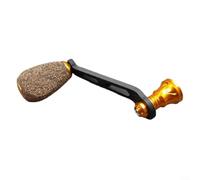 Gettimore Manico a vite in fibra di carbonio da 70 mm per mulinello Daiwa, con pomello in sughero in gomma con due cuscinetti per mulinelli da pesca (oro)