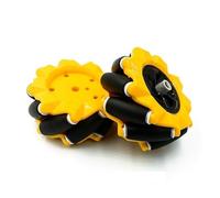 Gettimore Mecanum Ruota 80mm per motore TT, confezione da 4 robot | Mecanum Ruota 60mm per motore TT, confezione da 4 ruote omnidirezionali per auto robot con pneumatici in poliuretano per