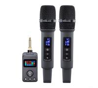 Gettimore Microfoni Karaoke senza fili professionali con Anti-Howling, microfono in lega di alluminio per canto e incontro