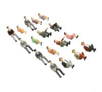 Gettimore Miniature People Pack 50 pz Dipinto Seduto Figure in Scala 132, Migliora il tuo treno Set con puntelli realistici